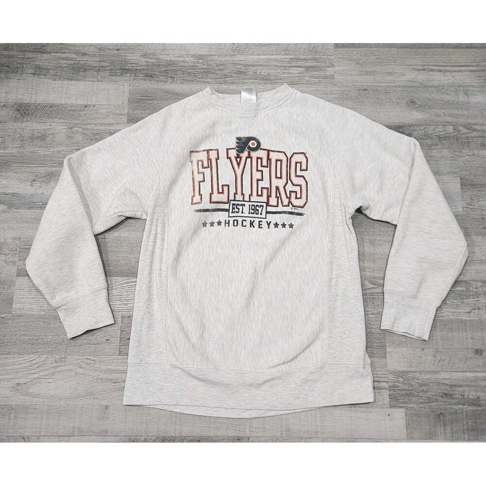 Philadelphia Flyers Men's Gray Crewneck/Sweatshirt Hockey NHL Sizes Medium